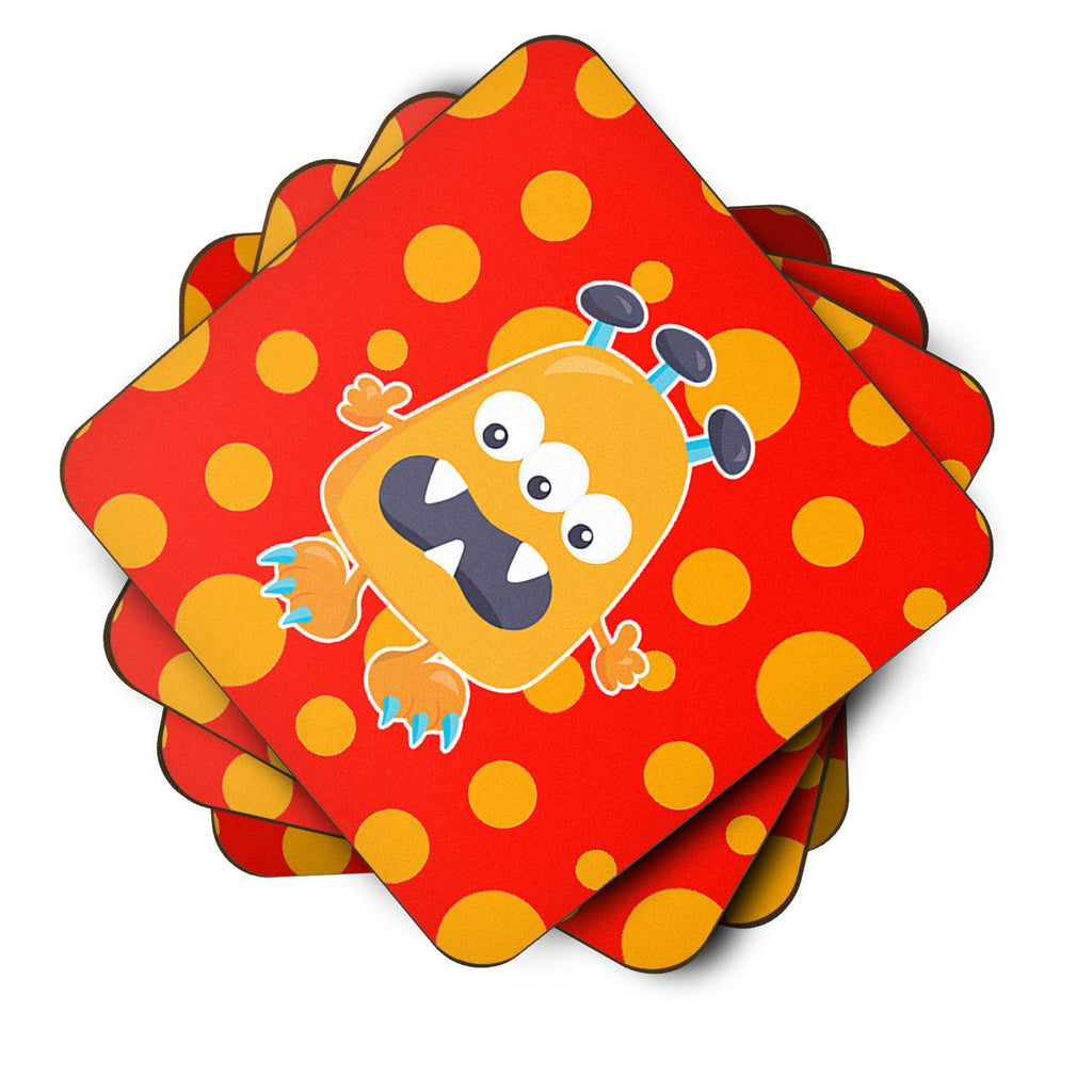 Little Monster Visonator Foam Coasters Set of 4 Cup Coasters for Indoor Outdoor, Tabletop Protection, Anti Slip, Mouse pad Material