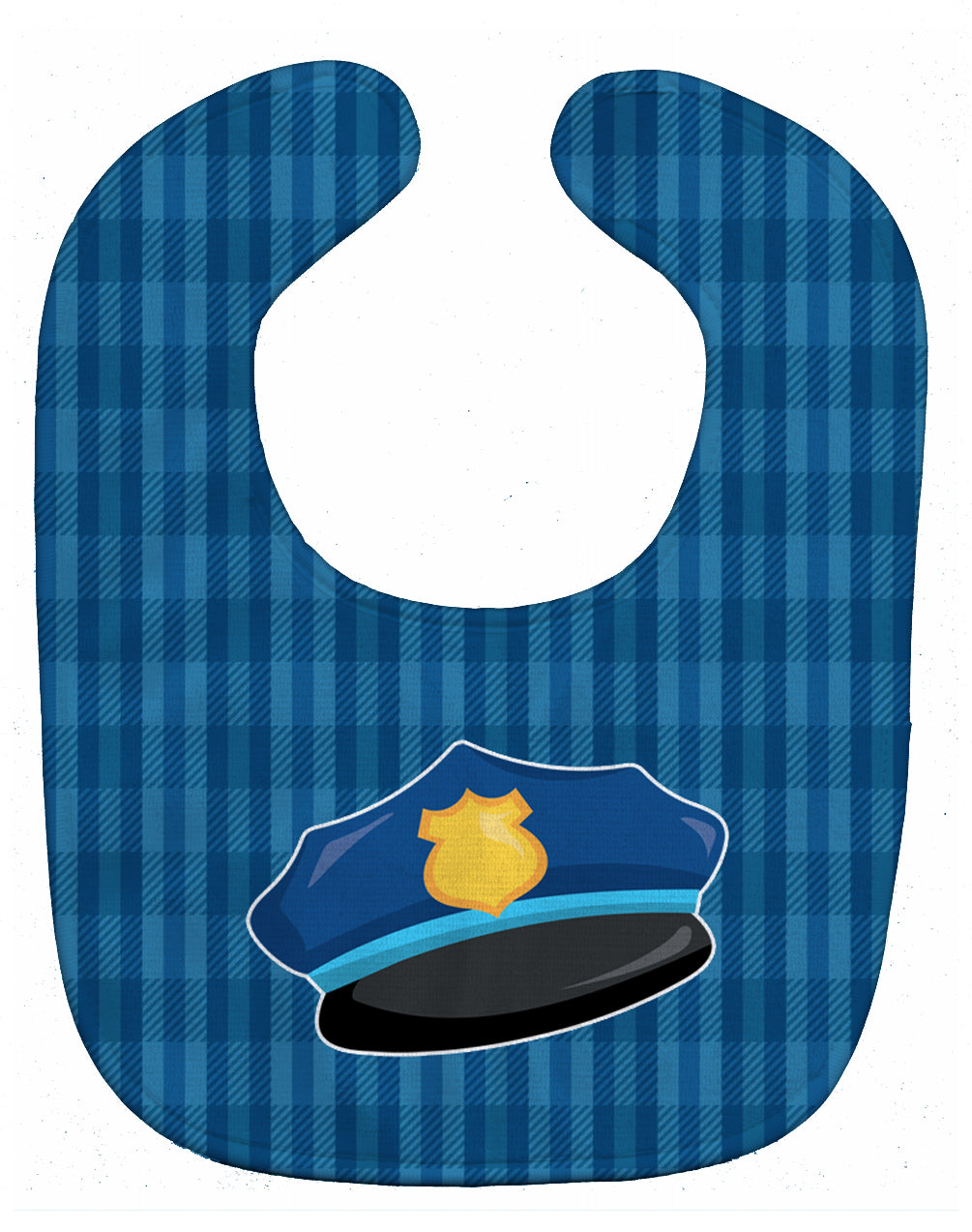 Police Hat Baby Bib Easy-Clean Baby Bib Baby Feeding Accessory Baby Mealtime Essential, 10 x 13, Multicolor