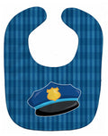 Police Hat Baby Bib Easy-Clean Baby Bib Baby Feeding Accessory Baby Mealtime Essential, 10 x 13, Multicolor