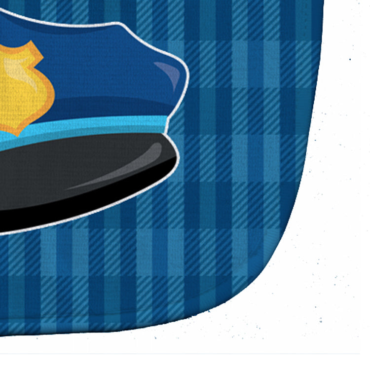 Police Hat Baby Bib Easy-Clean Baby Bib Baby Feeding Accessory Baby Mealtime Essential, 10 x 13, Multicolor