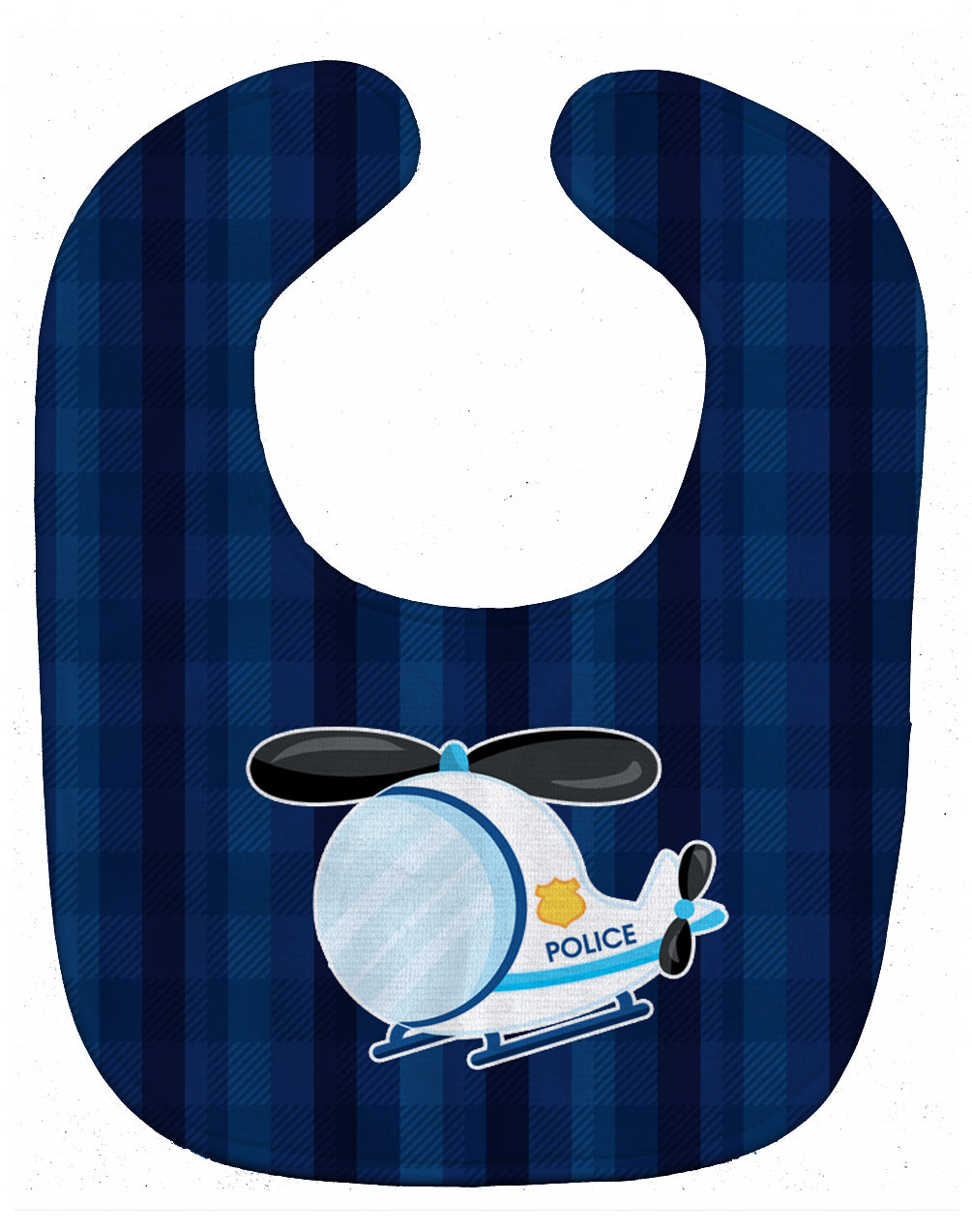 Police Helicopter Baby Bib Easy-Clean Baby Bib Baby Feeding Accessory Baby Mealtime Essential, 10 x 13, Multicolor