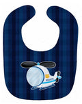 Police Helicopter Baby Bib Easy-Clean Baby Bib Baby Feeding Accessory Baby Mealtime Essential, 10 x 13, Multicolor