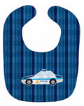 Police Car Baby Bib Easy-Clean Baby Bib Baby Feeding Accessory Baby Mealtime Essential, 10 x 13, Multicolor