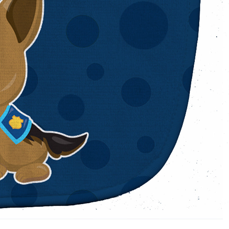 Police German Shepherd Baby Bib Easy-Clean Baby Bib Baby Feeding Accessory Baby Mealtime Essential, 10 x 13, Multicolor