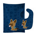 Police German Shepherd Baby Bib & Burp Cloth Easy-Clean Baby Bib Baby Feeding Accessory Baby Mealtime Essential