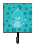 Bird on Blue Polkadots Leash or Key Holder Wall Hooks, Key Hooks Holder, Coat Rack Wall Mount, Coat Hooks, Hooks for Hanging Keys, Towels, Aprons, Leashes