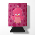 Bird on Pink Polkadots Can or Bottle Hugger Cooler Sleeve for Standard 12 oz Cans, Insulated Foam Beer & Soda Can Hugger Reusable