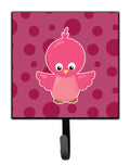 Bird on Pink Polkadots Leash or Key Holder Wall Hooks, Key Hooks Holder, Coat Rack Wall Mount, Coat Hooks, Hooks for Hanging Keys, Towels, Aprons, Leashes