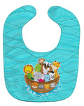 Noah's Ark Baby Bib Easy-Clean Baby Bib Baby Feeding Accessory Baby Mealtime Essential, 10 x 13, Multicolor