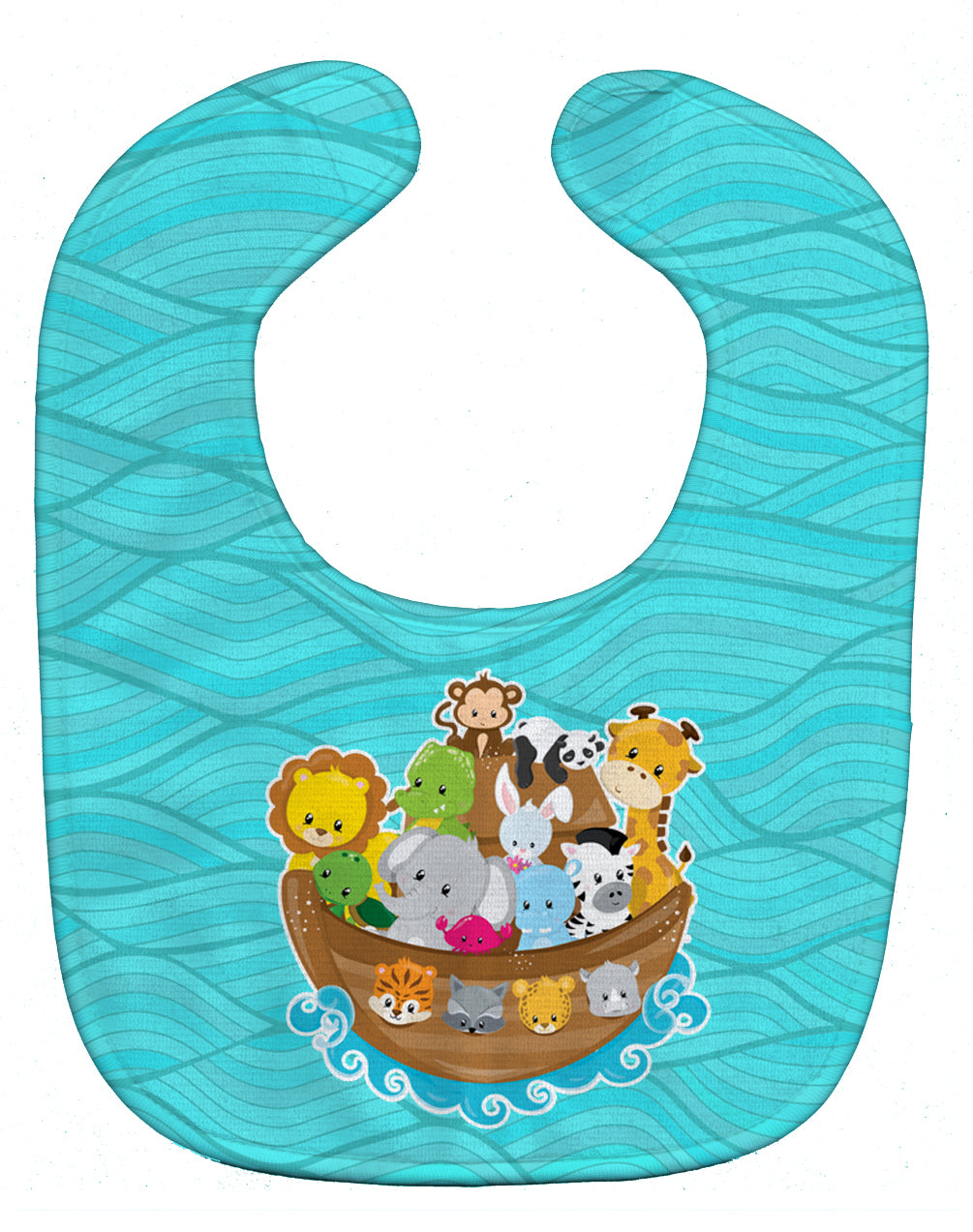 Noah's Ark Baby Bib Easy-Clean Baby Bib Baby Feeding Accessory Baby Mealtime Essential, 10 x 13, Multicolor