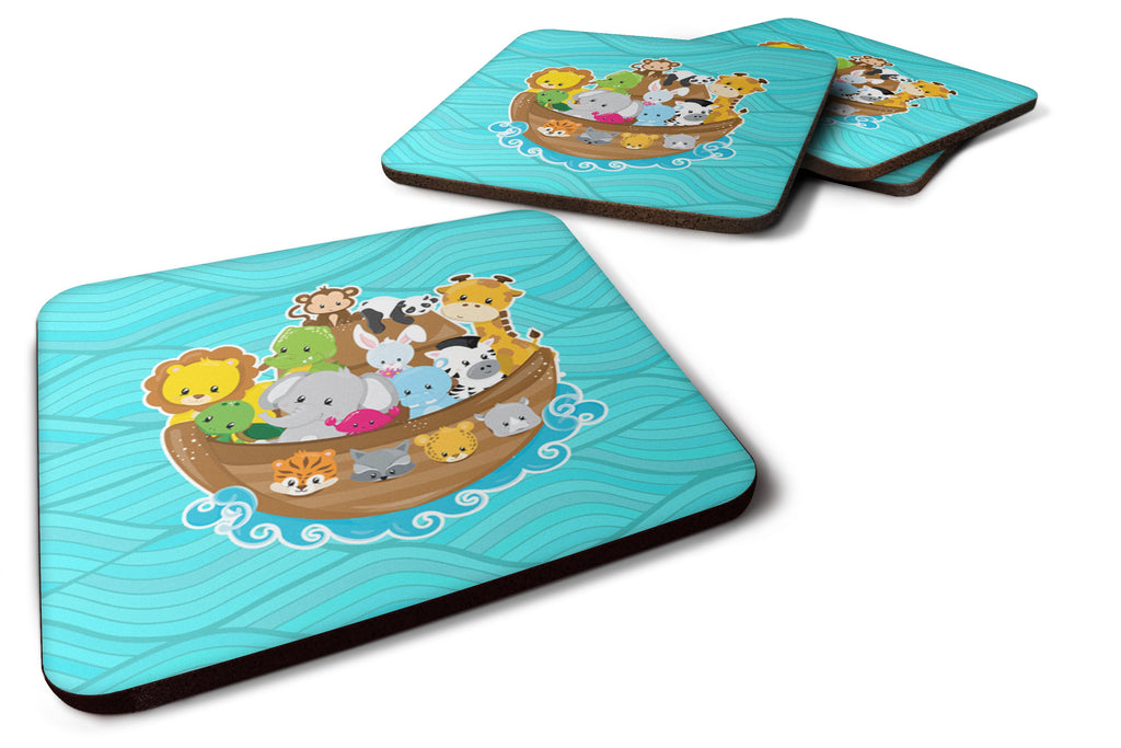 Noah's Ark Foam Coasters Set of 4 Cup Coasters for Indoor Outdoor, Tabletop Protection, Anti Slip, Mouse pad Material