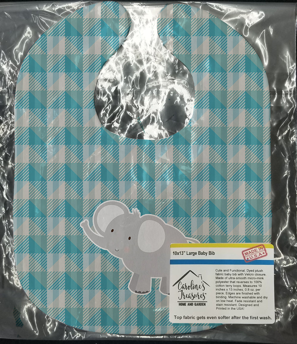 Elephant Baby Bib Easy-Clean Baby Bib Baby Feeding Accessory Baby Mealtime Essential, 10 x 13, Multicolor