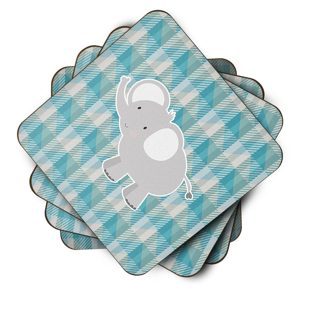 Elephant Foam Coasters Set of 4 Cup Coasters for Indoor Outdoor, Tabletop Protection, Anti Slip, Mouse pad Material