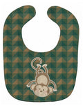 Monkey Baby Bib Easy-Clean Baby Bib Baby Feeding Accessory Baby Mealtime Essential, 10 x 13, Multicolor