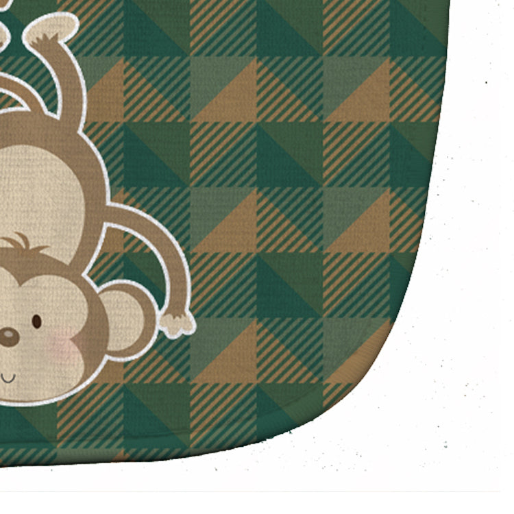 Monkey Baby Bib Easy-Clean Baby Bib Baby Feeding Accessory Baby Mealtime Essential, 10 x 13, Multicolor