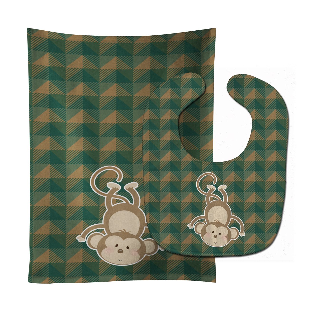Monkey Baby Bib & Burp Cloth Easy-Clean Baby Bib Baby Feeding Accessory Baby Mealtime Essential