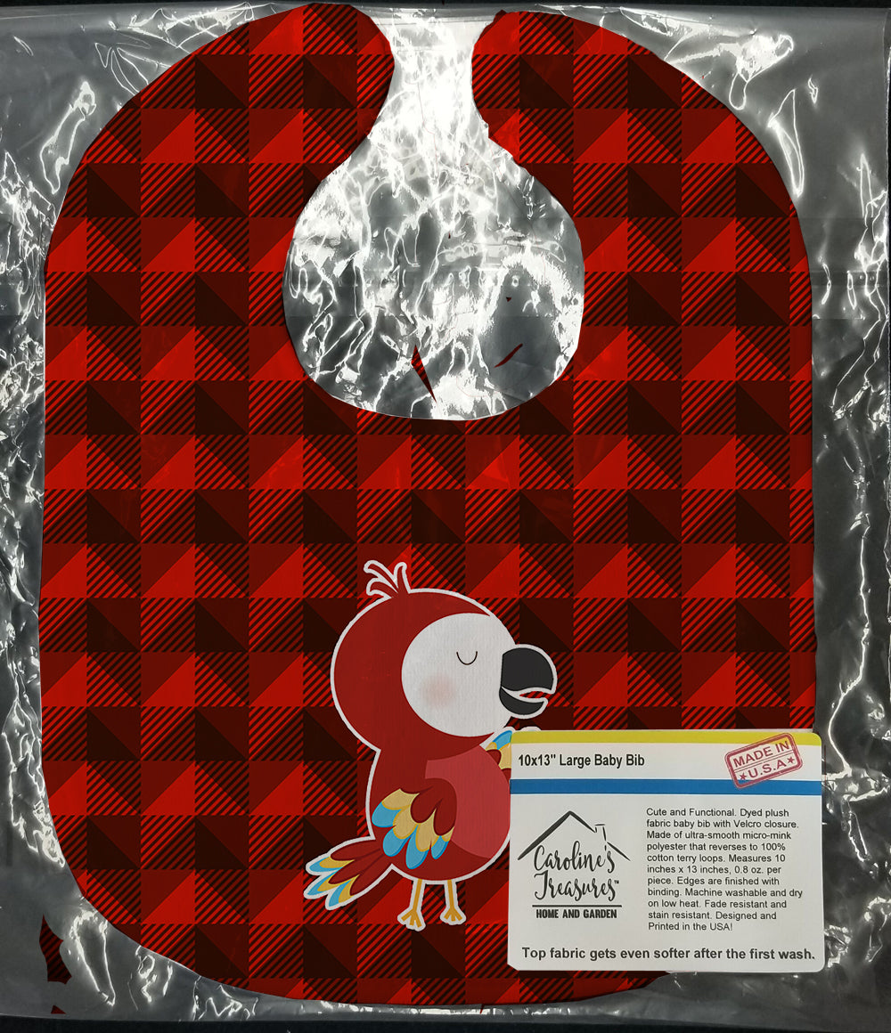 Parrot Baby Bib Easy-Clean Baby Bib Baby Feeding Accessory Baby Mealtime Essential, 10 x 13, Multicolor