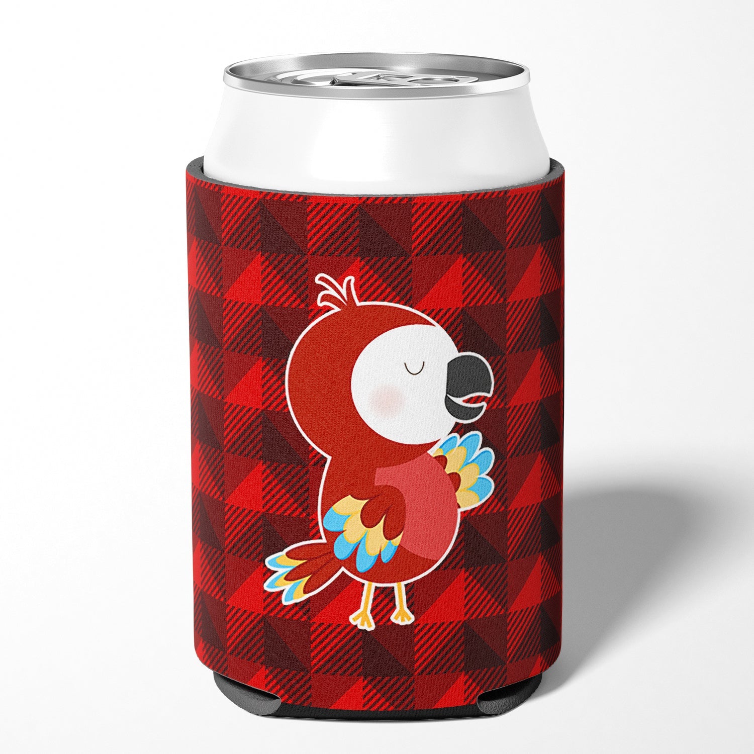 Parrot Can or Bottle Hugger Cooler Sleeve for Standard 12 oz Cans, Insulated Foam Beer & Soda Can Hugger Reusable