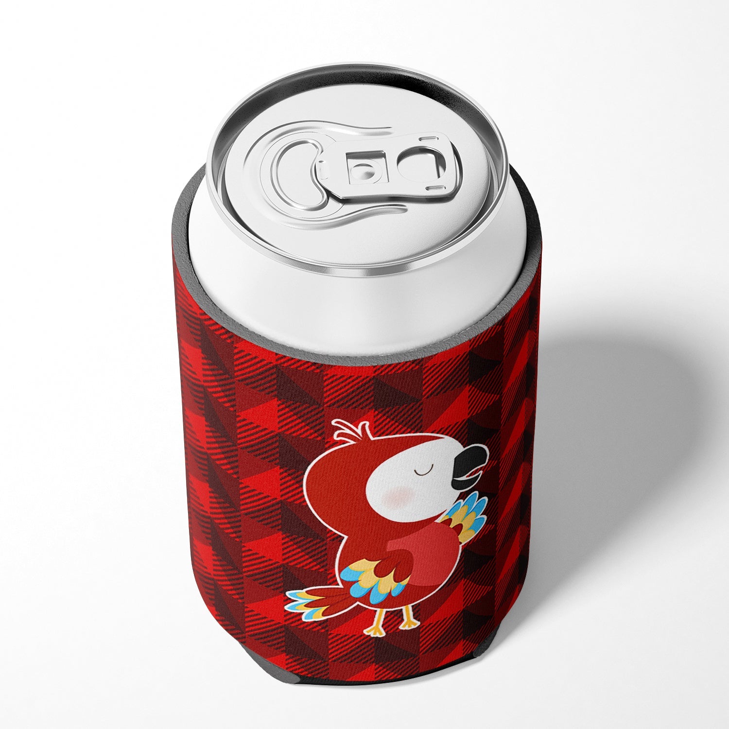 Parrot Can or Bottle Hugger Cooler Sleeve for Standard 12 oz Cans, Insulated Foam Beer & Soda Can Hugger Reusable