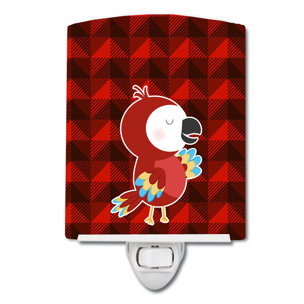 Parrot Ceramic Night Light Compact, UL-Certified, Ideal for Bedroom, Bathroom, Nursery, Hallway, Kitchen, 6x4x3, Multicolor