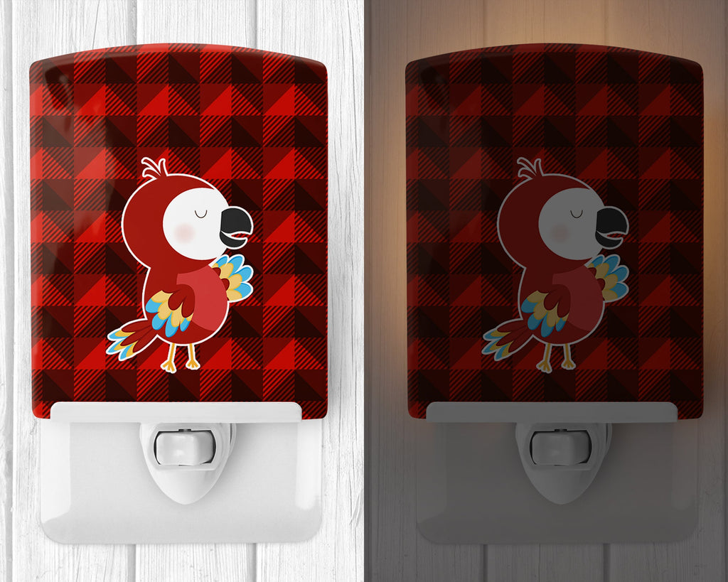 Parrot Ceramic Night Light Compact, UL-Certified, Ideal for Bedroom, Bathroom, Nursery, Hallway, Kitchen, 6x4x3, Multicolor