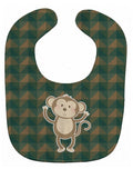 Monkey Baby Bib Easy-Clean Baby Bib Baby Feeding Accessory Baby Mealtime Essential, 10 x 13, Multicolor