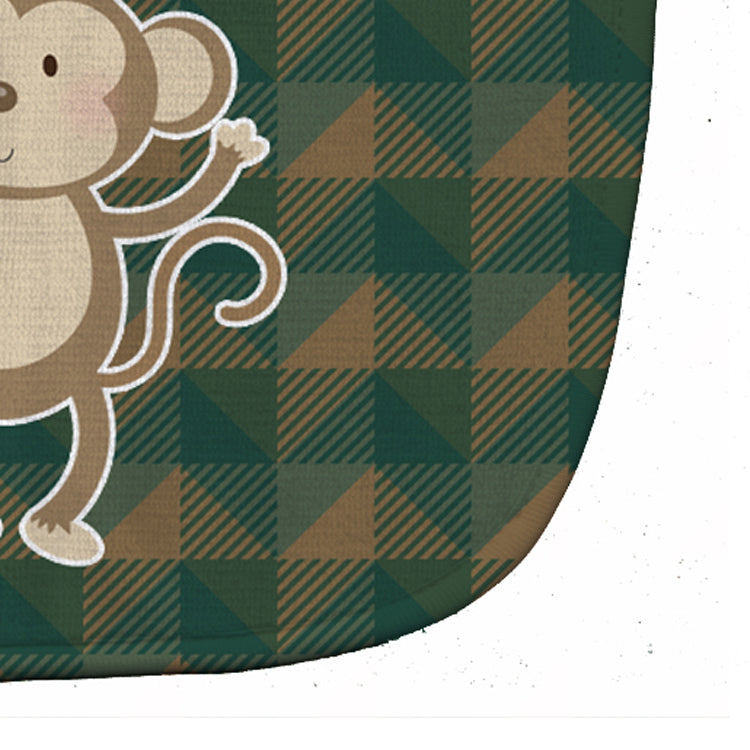 Monkey Baby Bib Easy-Clean Baby Bib Baby Feeding Accessory Baby Mealtime Essential, 10 x 13, Multicolor