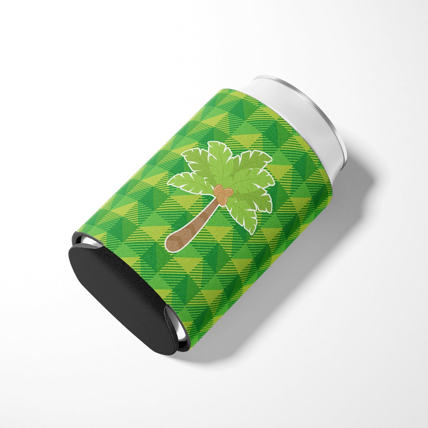 Palm Tree Can or Bottle Hugger Cooler Sleeve for Standard 12 oz Cans, Insulated Foam Beer & Soda Can Hugger Reusable