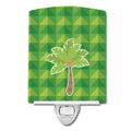 Palm Tree Ceramic Night Light Compact, UL-Certified, Ideal for Bedroom, Bathroom, Nursery, Hallway, Kitchen, 6x4x3, Multicolor
