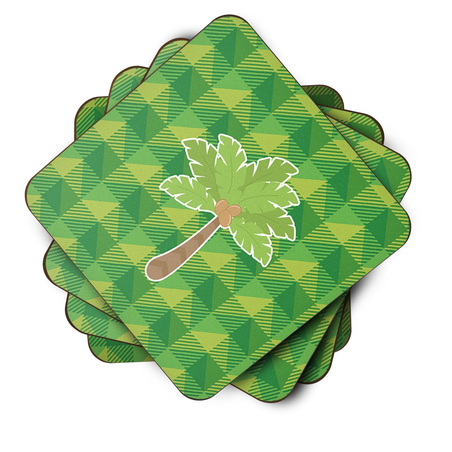 Palm Tree Foam Coasters Set of 4 Cup Coasters for Indoor Outdoor, Tabletop Protection, Anti Slip, Mouse pad Material