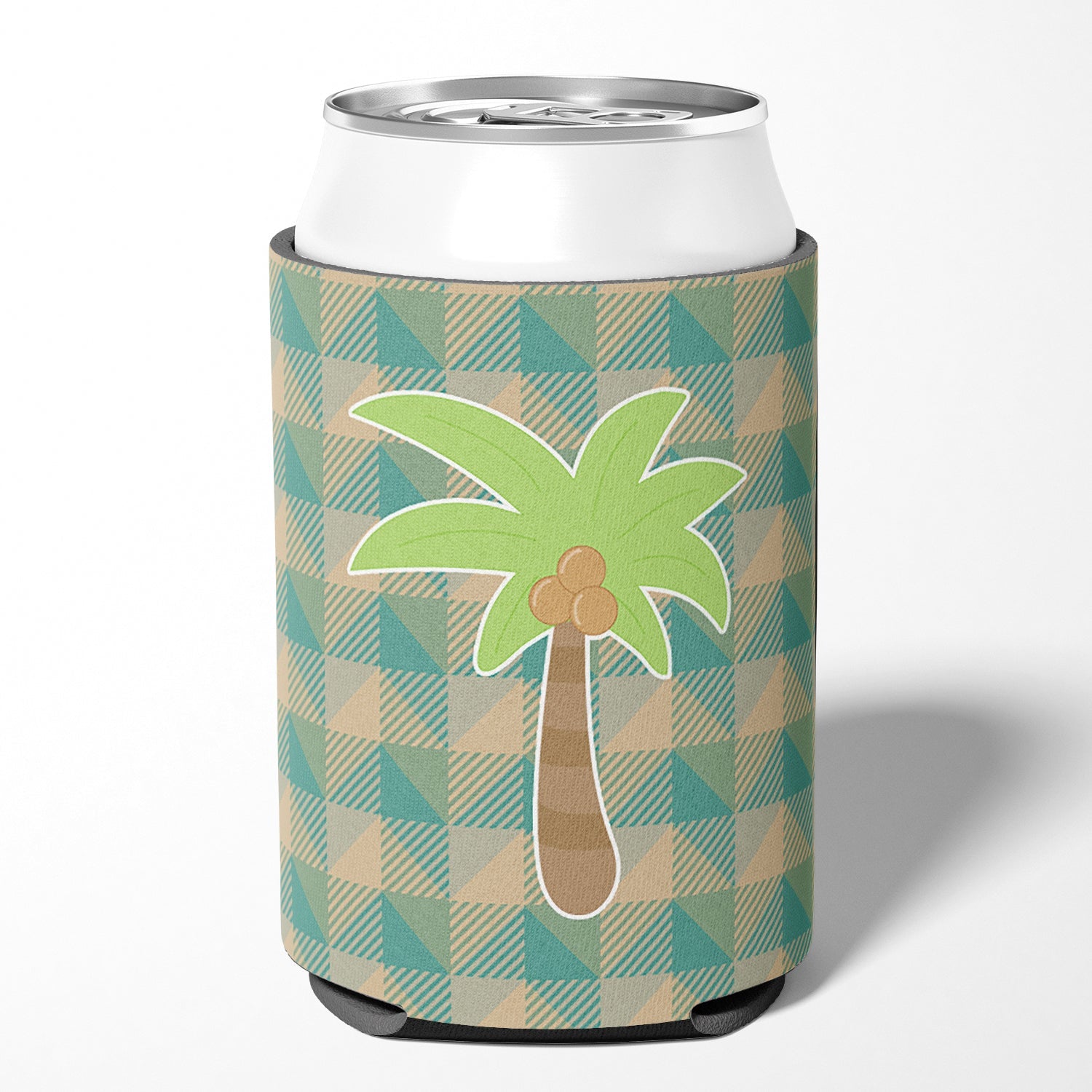 Palm Tree Can or Bottle Hugger Cooler Sleeve for Standard 12 oz Cans, Insulated Foam Beer & Soda Can Hugger Reusable