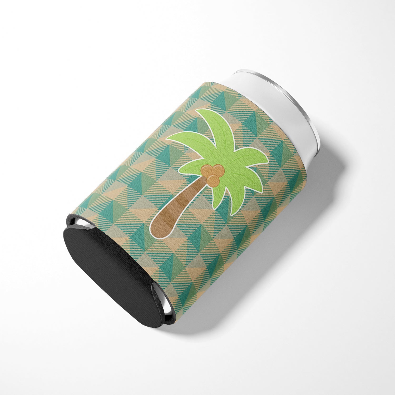 Palm Tree Can or Bottle Hugger Cooler Sleeve for Standard 12 oz Cans, Insulated Foam Beer & Soda Can Hugger Reusable