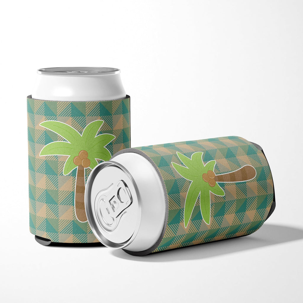 Palm Tree Can or Bottle Hugger Cooler Sleeve for Standard 12 oz Cans, Insulated Foam Beer & Soda Can Hugger Reusable