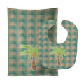 Palm Tree Baby Bib & Burp Cloth Easy-Clean Baby Bib Baby Feeding Accessory Baby Mealtime Essential