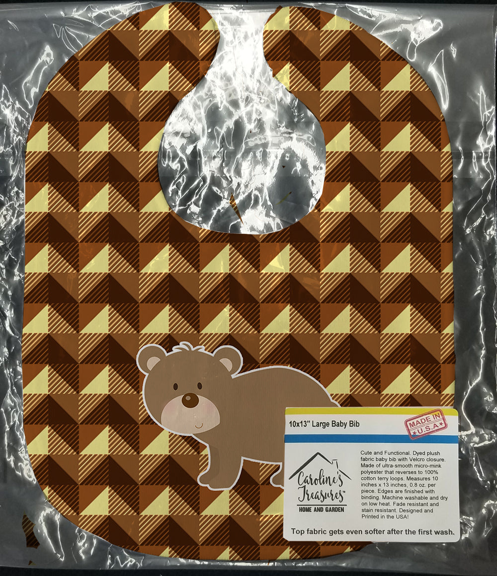 Bear Baby Bib Easy-Clean Baby Bib Baby Feeding Accessory Baby Mealtime Essential, 10 x 13, Multicolor
