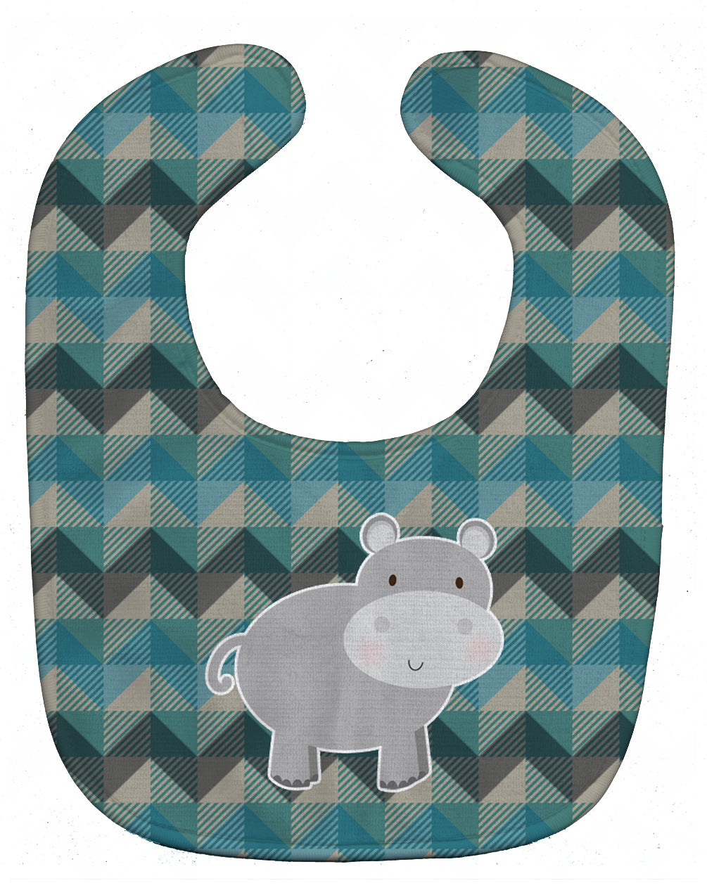 Hippopotamus Baby Bib Easy-Clean Baby Bib Baby Feeding Accessory Baby Mealtime Essential, 10 x 13, Multicolor