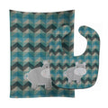 Hippopotamus Baby Bib & Burp Cloth Easy-Clean Baby Bib Baby Feeding Accessory Baby Mealtime Essential