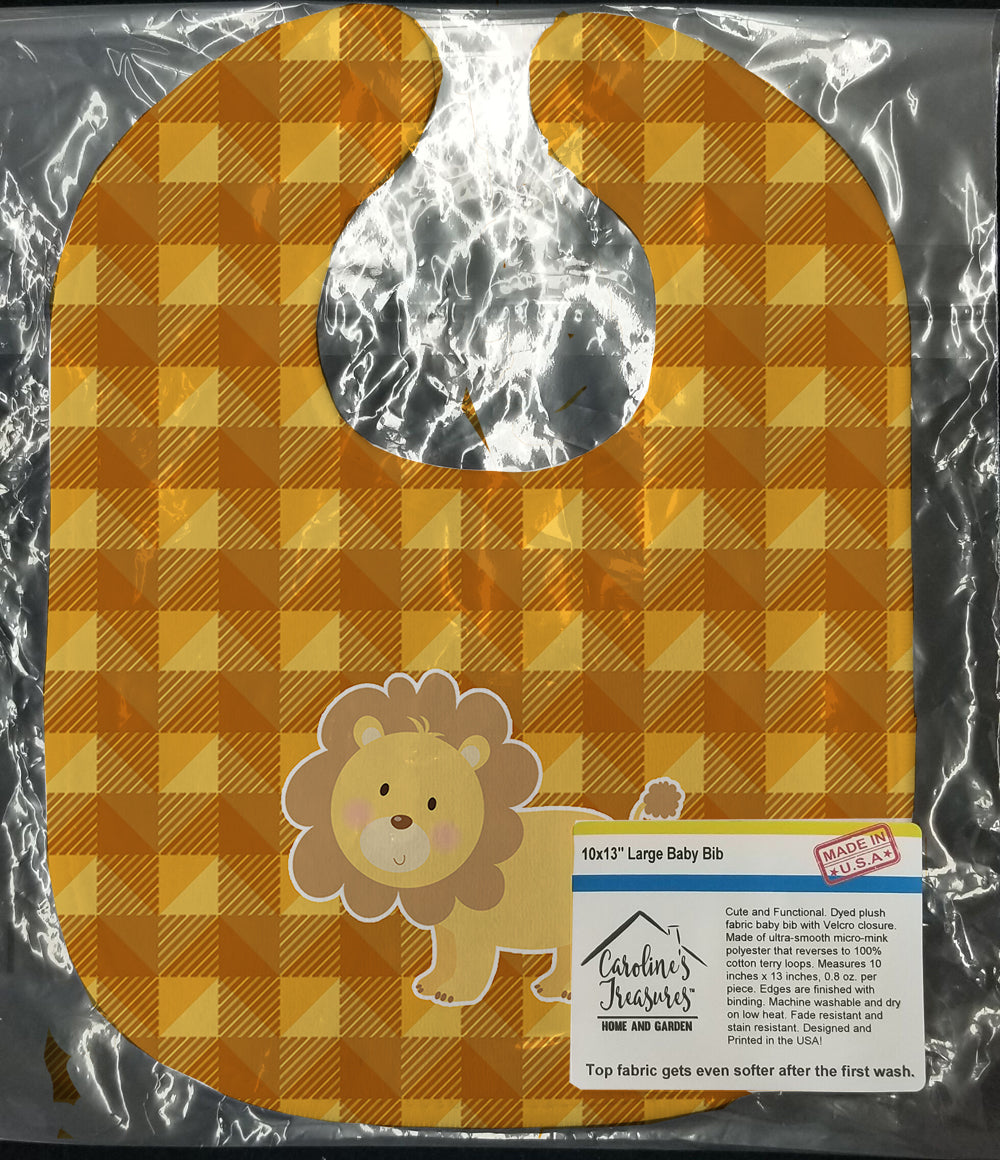 Lion Baby Bib Easy-Clean Baby Bib Baby Feeding Accessory Baby Mealtime Essential, 10 x 13, Multicolor