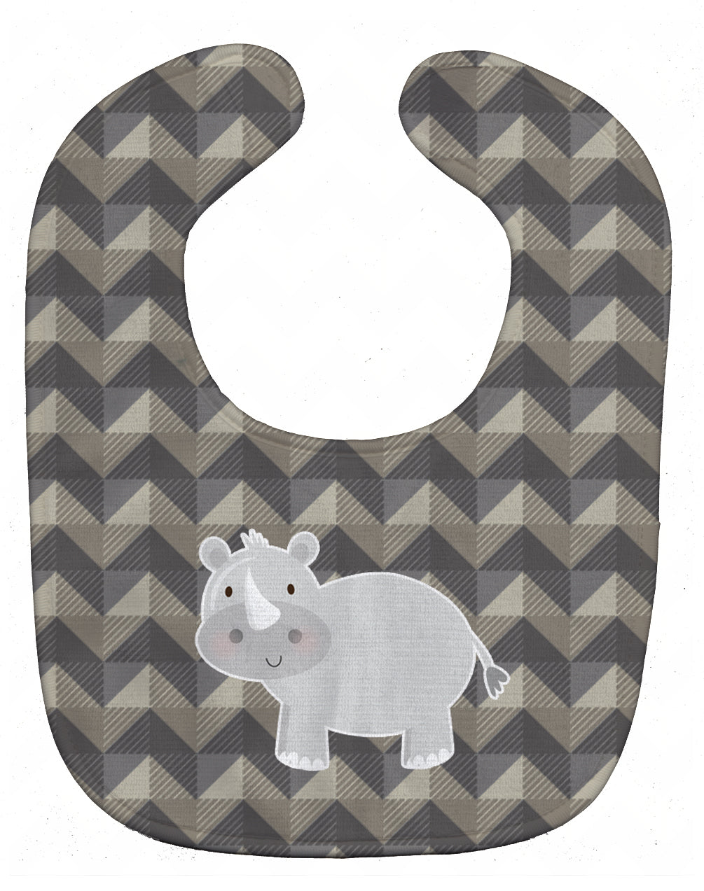 Rhinoceros Baby Bib Easy-Clean Baby Bib Baby Feeding Accessory Baby Mealtime Essential, 10 x 13, Multicolor