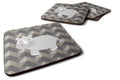 Rhinoceros Foam Coasters Set of 4 Cup Coasters for Indoor Outdoor, Tabletop Protection, Anti Slip, Mouse pad Material