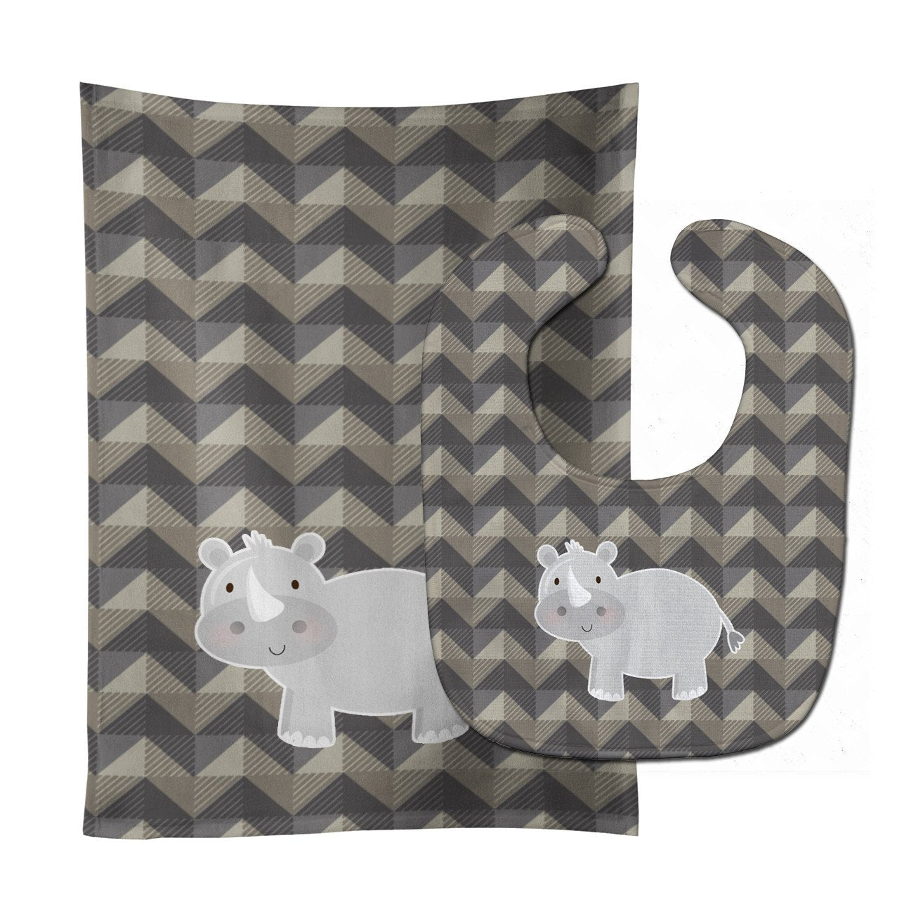 Rhinoceros Baby Bib & Burp Cloth Easy-Clean Baby Bib Baby Feeding Accessory Baby Mealtime Essential