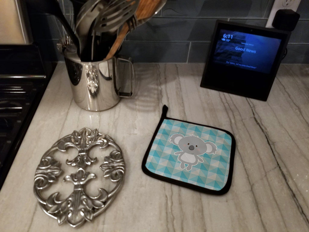 Koala Bear Pot Holder Set of 2 Heat Resistant Quilted Hot Pads 7.5 x 7.5 Inch, Insulated Kitchen Trivets for Cooking & Baking