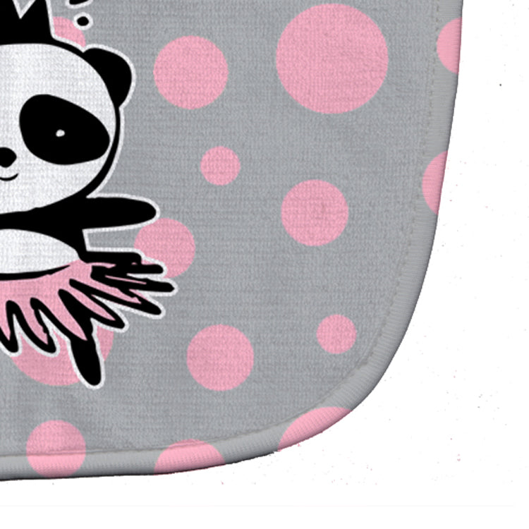 Panda Bear Ballerina Baby Bib Easy-Clean Baby Bib Baby Feeding Accessory Baby Mealtime Essential, 10 x 13, Multicolor