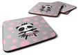 Panda Bear Ballerina Foam Coasters Set of 4 Cup Coasters for Indoor Outdoor, Tabletop Protection, Anti Slip, Mouse pad Material
