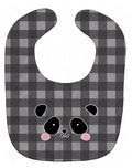 Panda Bear Face Baby Bib Easy-Clean Baby Bib Baby Feeding Accessory Baby Mealtime Essential, 10 x 13, Multicolor