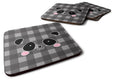 Panda Bear Face Foam Coasters Set of 4 Cup Coasters for Indoor Outdoor, Tabletop Protection, Anti Slip, Mouse pad Material