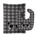Panda Bear Face Baby Bib & Burp Cloth Easy-Clean Baby Bib Baby Feeding Accessory Baby Mealtime Essential