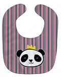 Panda Bear Queen Baby Bib Easy-Clean Baby Bib Baby Feeding Accessory Baby Mealtime Essential, 10 x 13, Multicolor