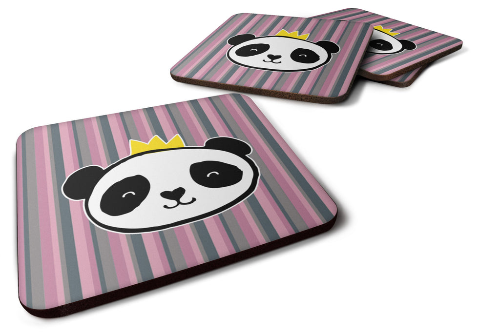 Panda Bear Queen Foam Coasters Set of 4 Cup Coasters for Indoor Outdoor, Tabletop Protection, Anti Slip, Mouse pad Material
