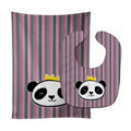 Panda Bear Queen Baby Bib & Burp Cloth Easy-Clean Baby Bib Baby Feeding Accessory Baby Mealtime Essential